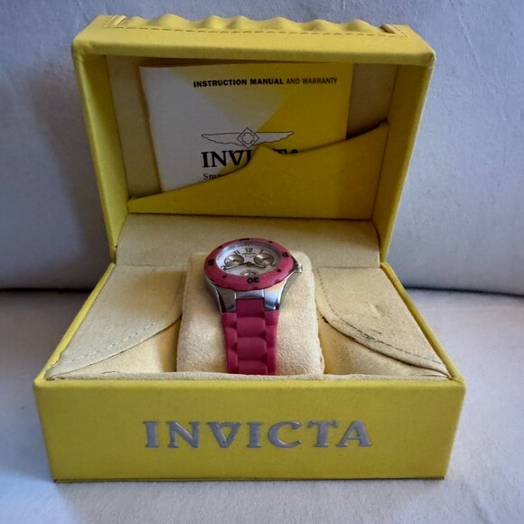 Vintage Invicta Angel Sport Jelly Watch Pink Like New Condition main image 4